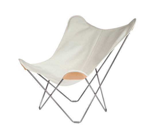 Canvas Mariposa Butterfly Chair White Chrome Frame | Fauteuils | Cuero Design