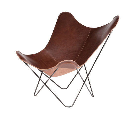 Pampa Mariposa Butterfly Chair Chocolate Black Frame | Armchairs | Cuero Design