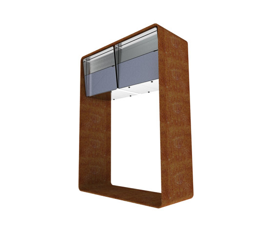 Bellus Briefkastenständer | Design letter box "Bellus", double
horizontal | Mailboxes | Briefkastenschmiede