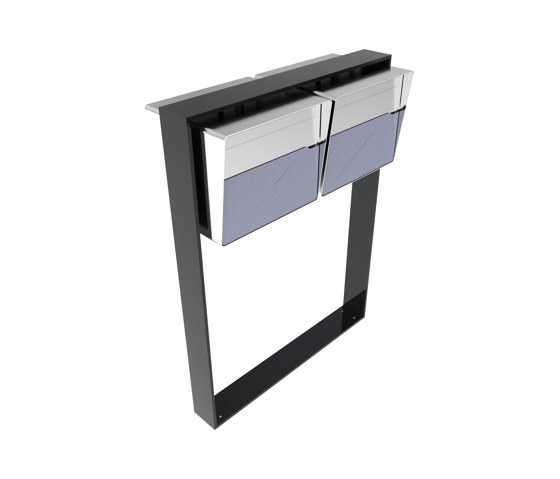 Brevis Briefkastenständer | Design letter box "Brevis", double
horizontal | Mailboxes | Briefkastenschmiede