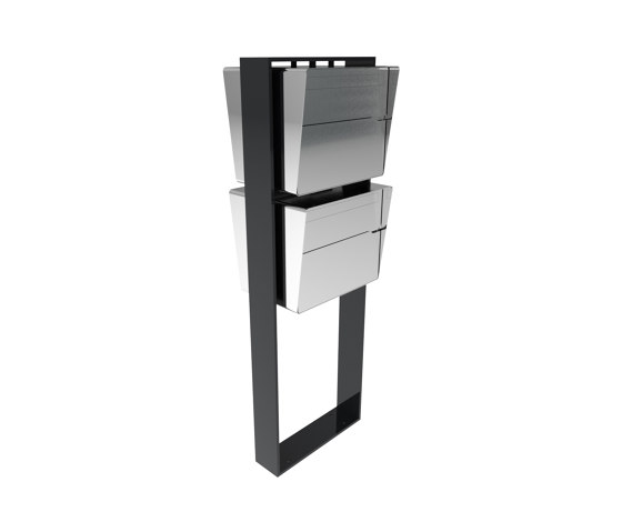 Brevis Briefkastenständer | Design letter box "Brevis", double
vertical | Mailboxes | Briefkastenschmiede