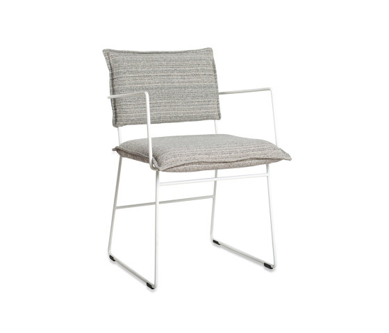 Norman Outdoor Dining Chair Ral White/Grey/Black with Arms | Chaises | Jess