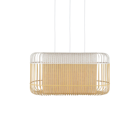 Bamboo Oval | Pendant Lamp | Xl White | Suspended lights | Forestier