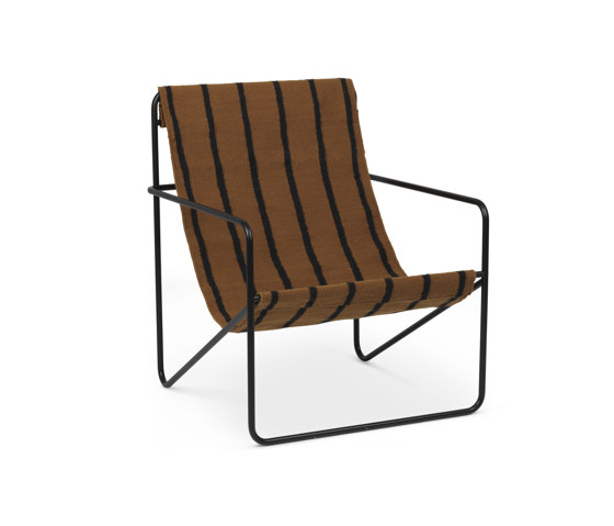 Desert Lounge Chair - Black/Stripe | Sessel | ferm LIVING
