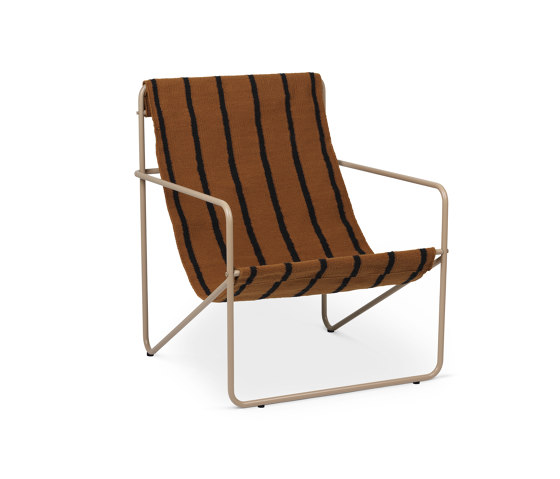 Desert Lounge Chair - Cashmere/Stripe | Sessel | ferm LIVING