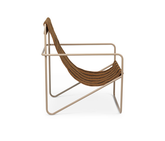 Desert Lounge Chair - Cashmere/Stripe | Sessel | ferm LIVING