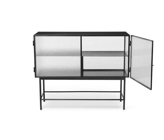 Haze Sideboard - Wired glass - Black | Display cabinets | ferm LIVING