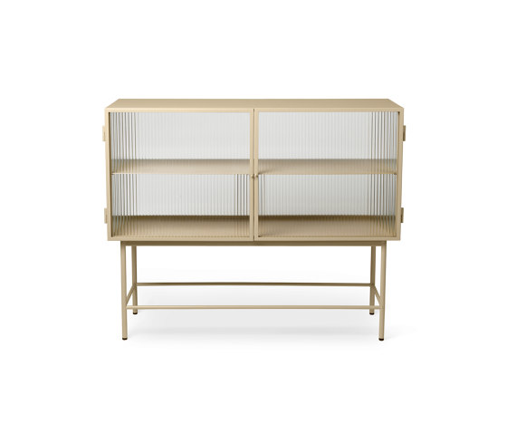 Haze Sideboard - Reeded glass - Cashmere | Display cabinets | ferm LIVING