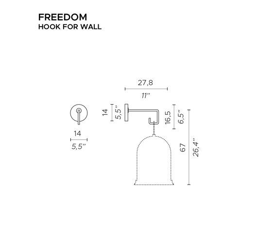 FREEDOM ACCESSORI HOOK FOR WALL |  | Contardi Lighting