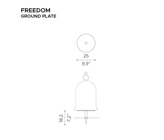FREEDOM ACCESSORI PLATE FOR GROUND |  | Contardi Lighting