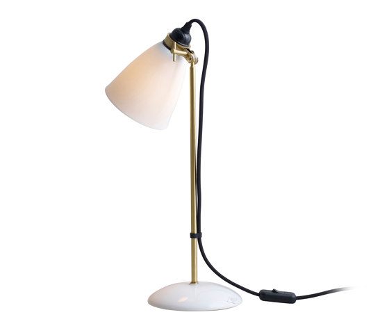 Hector 30 Table Light, Satin Brass with Black Braided Cable | Table lights | Original BTC