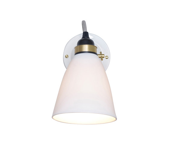 Hector 30 Wall Switched, Satin Brass with Grey Braided Cable | Lampade parete | Original BTC