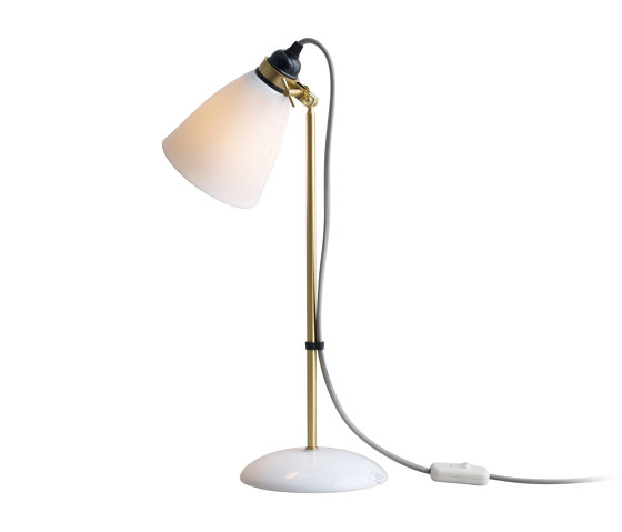 Hector 30 Table Light, Satin Brass with Grey Braided Cable | Table lights | Original BTC
