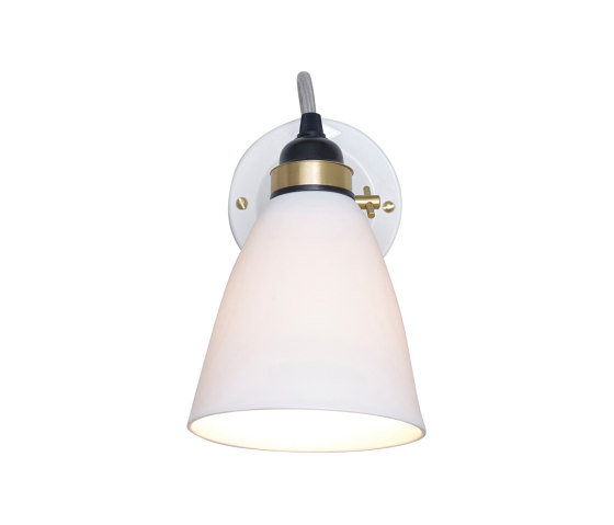 Hector 30 Wall Switched, Satin Brass with Grey Braided Cable | Lampade parete | Original BTC