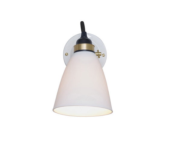Hector 30 Wall Switched, Satin Brass with Black Braided Cable | Lampade parete | Original BTC