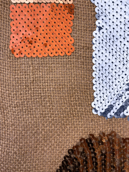 Linopaille col. 101 linen/brown/blue | Drapery fabrics | Jakob Schlaepfer