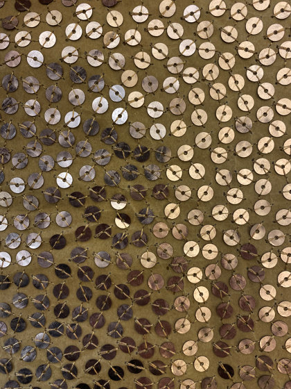 Papierpaille col. 102 ecru/copper | Drapery fabrics | Jakob Schlaepfer