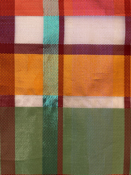 Quadri col. 101 multicolor/transparent | Tissus de décoration | Jakob Schlaepfer