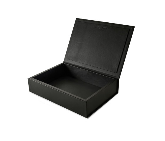 Bookbox black leather large | Storage boxes | August Sandgren A/S