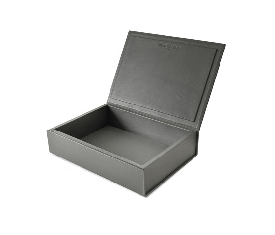 Bookbox grey leather large | Contenitori / Scatole | August Sandgren A/S