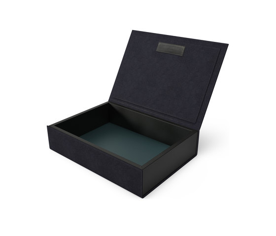 Bookbox aubergine and blue textile large | Storage boxes | August Sandgren A/S