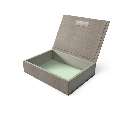 Bookbox wet sand and turquoise textile large | Contenedores / Cajas | August Sandgren A/S