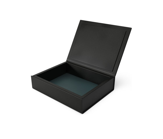 Bookbox black and blue leather medium | Contenedores / Cajas | August Sandgren A/S
