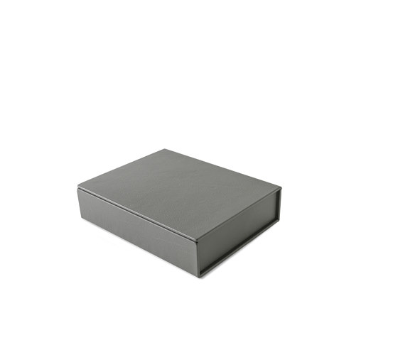 Bookbox grey leather medium | Behälter / Boxen | August Sandgren A/S