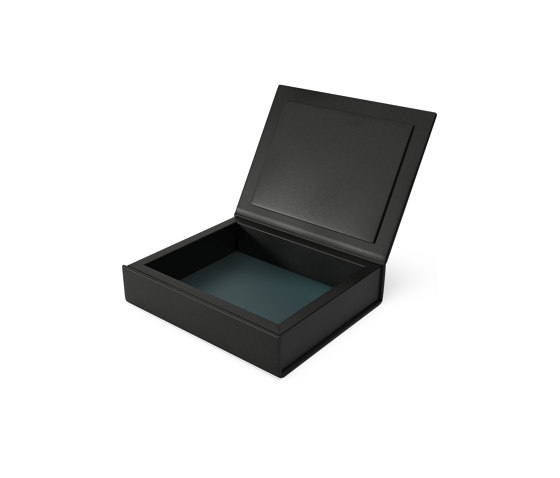 Bookbox black and blue leather small | Boîtes de rangement | August Sandgren A/S
