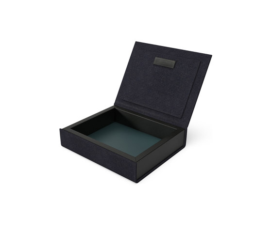 Bookbox aubergine and blue textile small | Boîtes de rangement | August Sandgren A/S