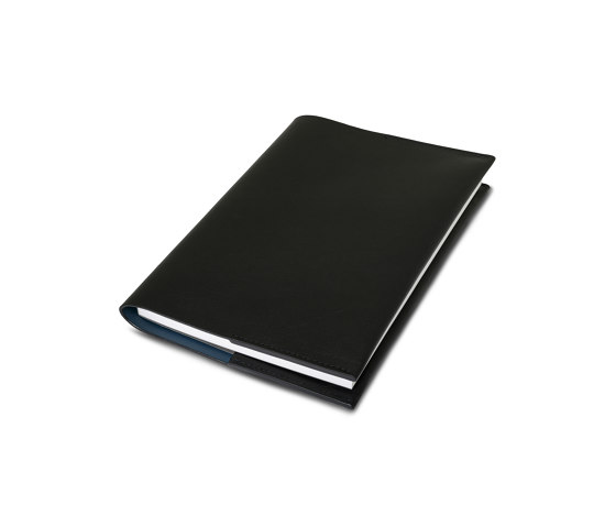 Notebook black and blue leather | Cuadernos | August Sandgren A/S