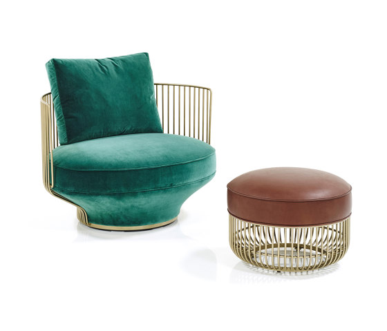Paradise Bird Lounge Chair & Stool | Armchairs | Wittmann