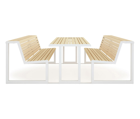 VENTIQUATTRORE.H24 TABLE+ INTEGRATED BENCHES | Ensembles table et chaises | Urbantime