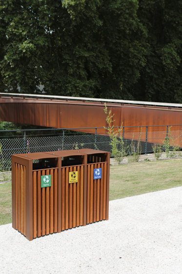 Cinéo Bin specific  3 containers | Abfallbehälter / Papierkörbe | Univers et Cité - Mobilier urbain
