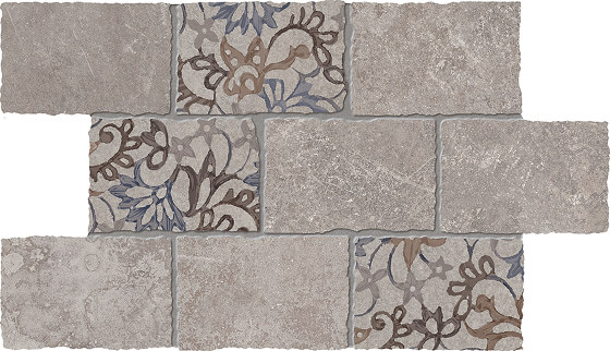 Heritage Decori Mosaico Major Florita Deco GREY | Ceramic mosaics | EMILGROUP