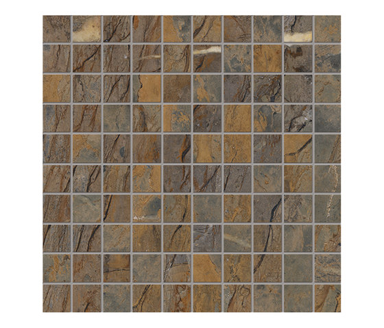 Tele di Marmo Reloaded Mosaico FOSSIL BROWN MALEVIC 3X3 | Ceramic mosaics | EMILGROUP