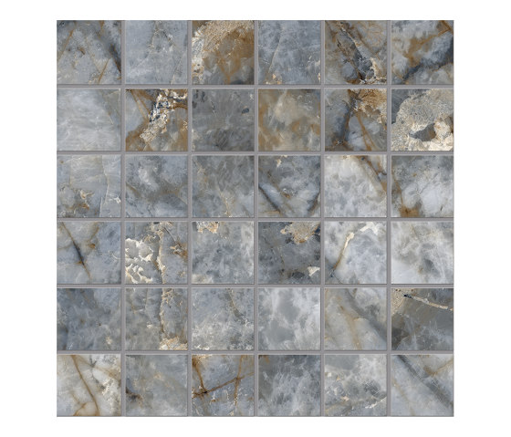Tele di Marmo Revolution Decori Blu Ande Mosaico 5x5 | Ceramic mosaics | EMILGROUP