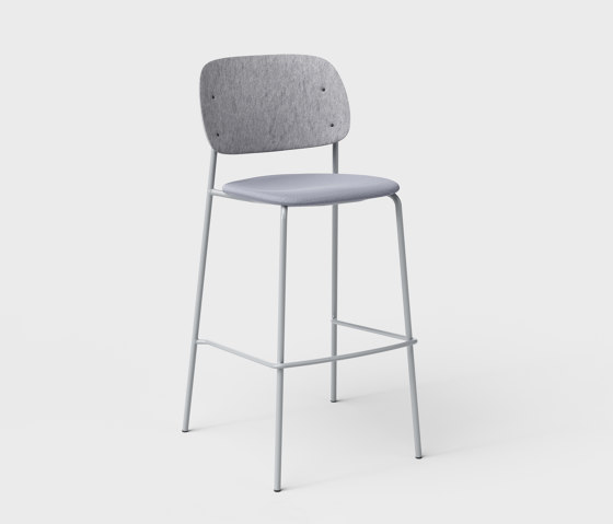 Hale PET Felt Bar Stool Upholstered | Bar stools | De Vorm