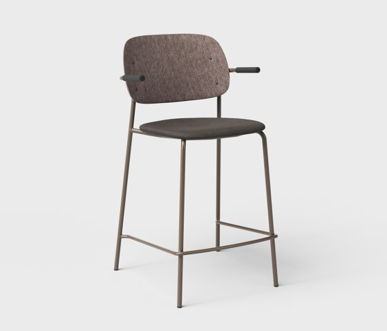 Hale PET Felt Counter Stool Armrests Upholstered | Counter stools | De Vorm