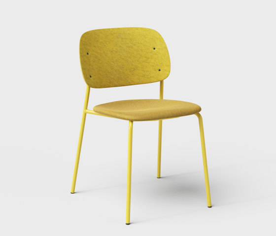 Hale PET Felt Stack Chair Upholstered | Sillas | De Vorm