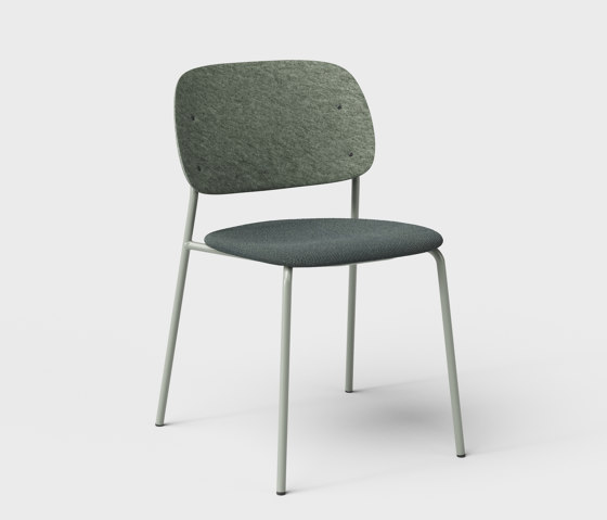 Hale PET Felt Stack Chair Upholstered | Chairs | De Vorm