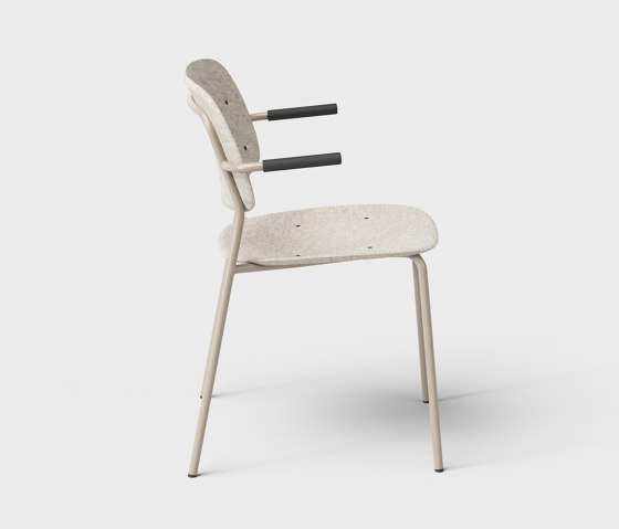 Hale PET Felt Stack Chair Armrests | Sillas | De Vorm