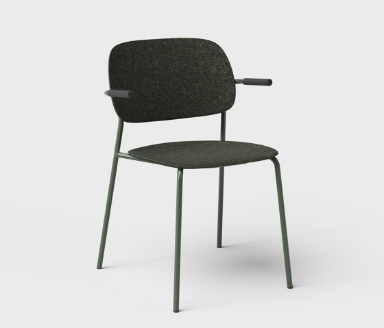 Hale PET Felt Stack Chair Armrests | Chairs | De Vorm