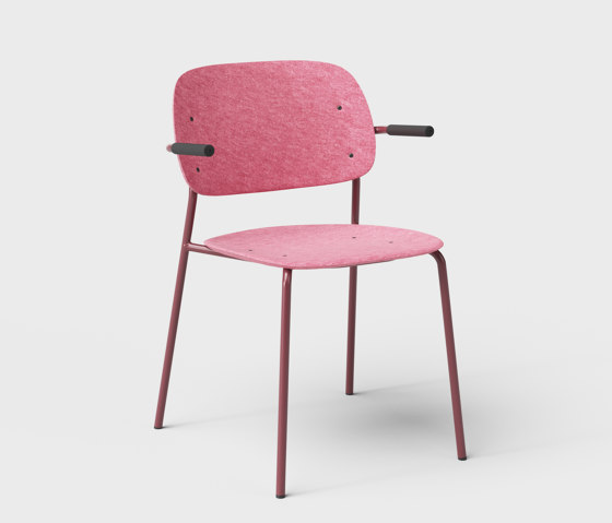 Hale PET Felt Stack Chair Armrests | Sillas | De Vorm
