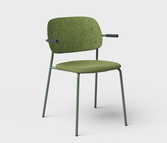Hale PET Felt Stack Chair Armrests Upholstered | Sedie | De Vorm