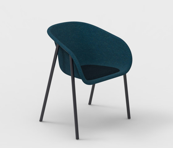 LJ 1 PET Felt Armchair Upholstered | Chairs | De Vorm
