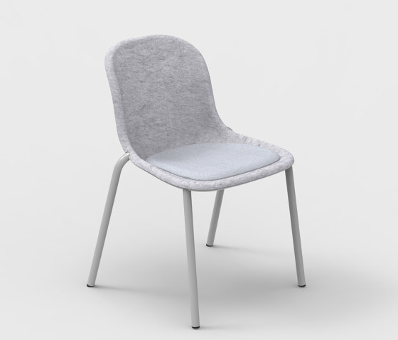 LJ 2 PET Felt Stack Chair Upholstered | Chaises | De Vorm