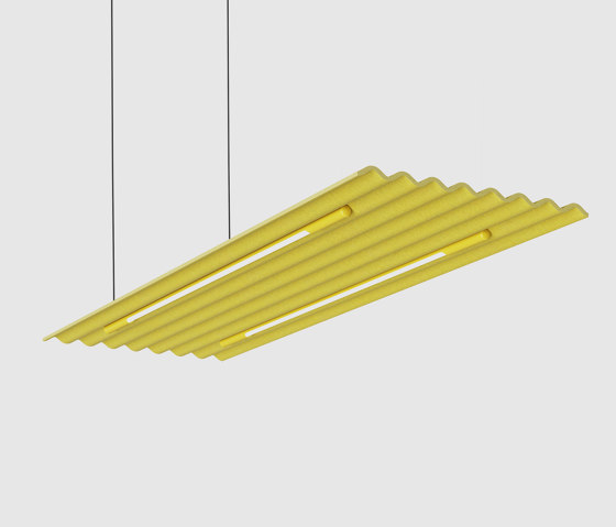 Mute Flow Floating Lamp PET Felt Acoustic Panel | Suspended lights | De Vorm