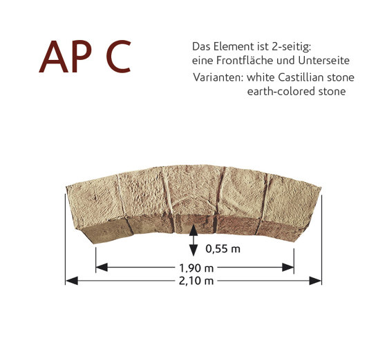MSD artificial stone arcs AP-C | Chapas | StoneslikeStones