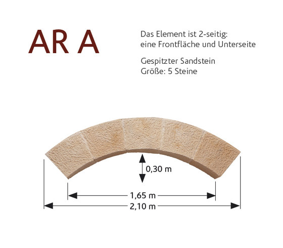 MSD artificial stone arcs AR-A | Piallacci pareti | StoneslikeStones